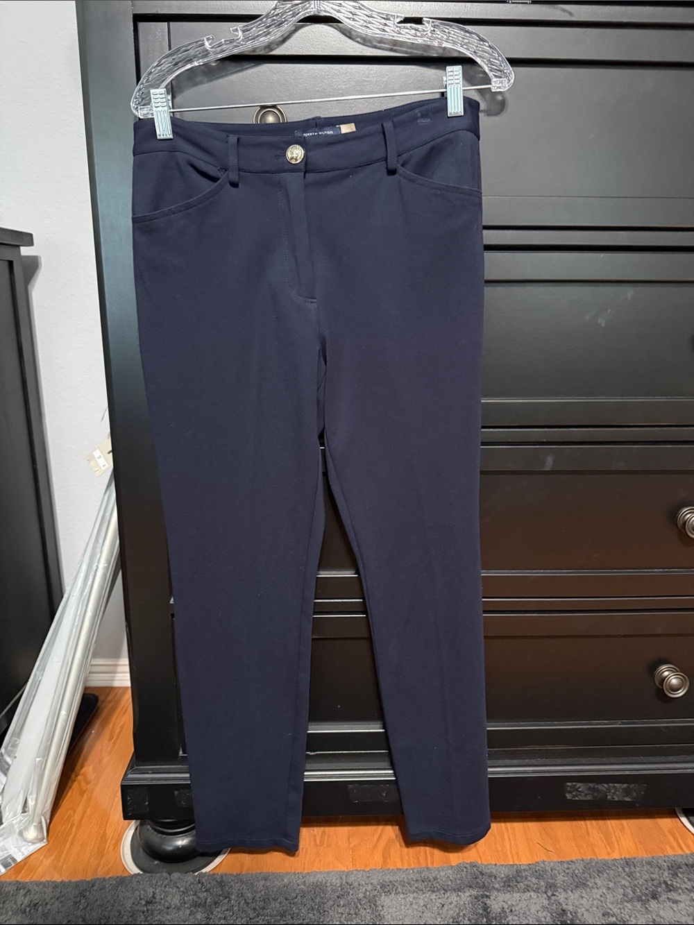 Tommy Hilfiger Navy Straight-Leg Ponte Pants